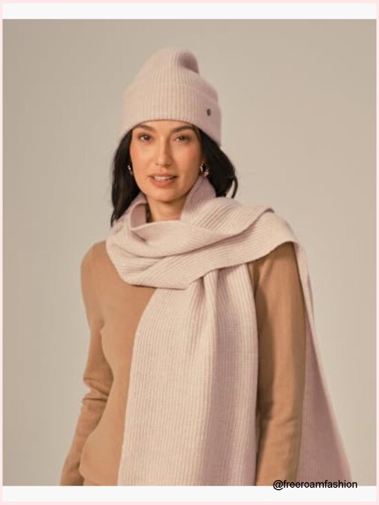 100% Pure Cashmere Beanie Cuff Knit Winter Hat Skullies Beanies